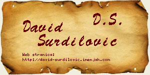 David Šurdilović vizit kartica